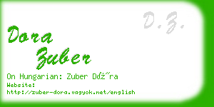 dora zuber business card